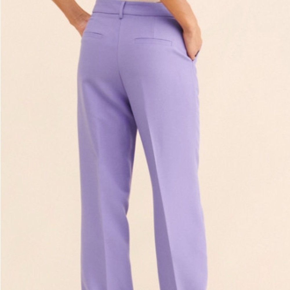 Chic Lavender Wide Leg Women's Pants - Picture 2 of 5